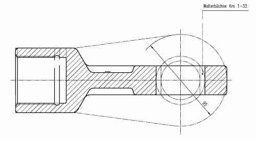 Kopfstück mit Walterbüchse Km 1-32/K